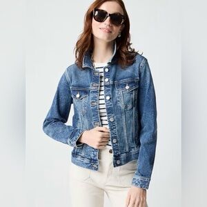 J. Crew Classic Blue Denim Cropped Jean Jacket Size S Small Style BA036